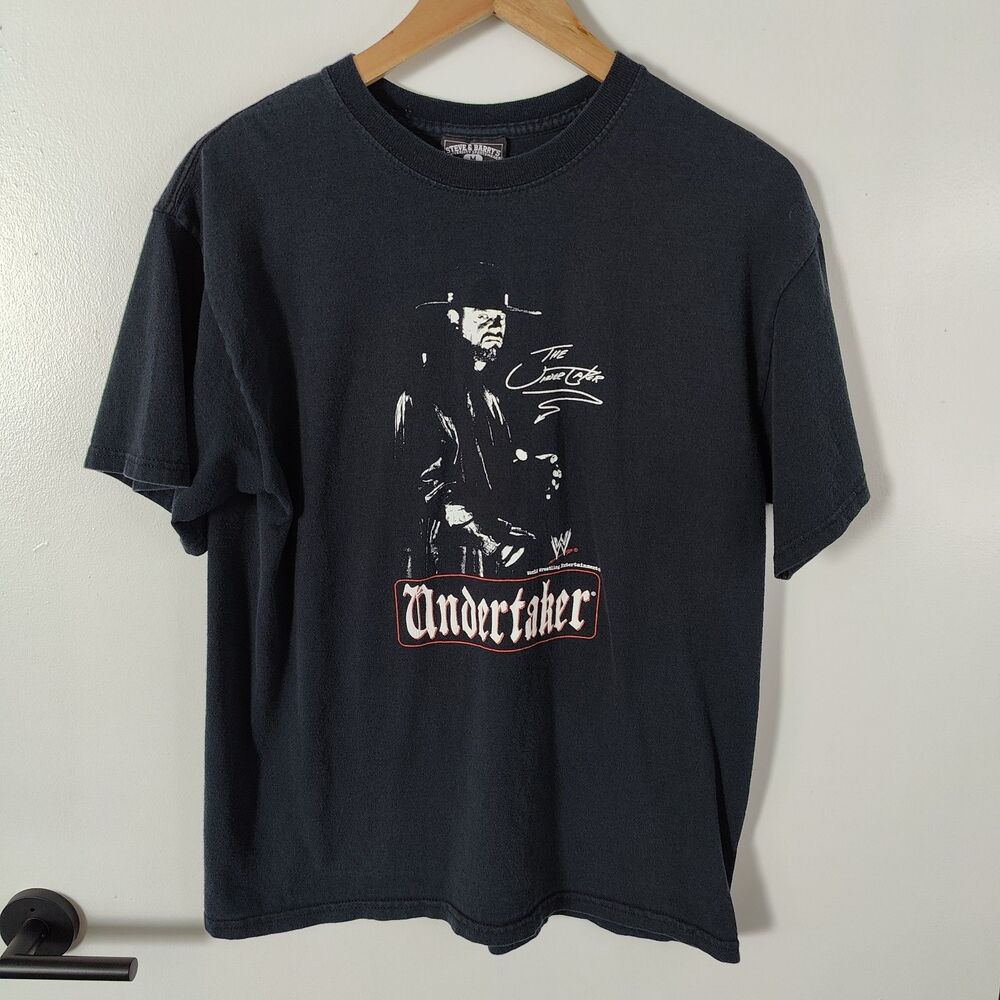 Vintage The Undertaker WWE T-Shirt Black Size Medium Steve & Barrys